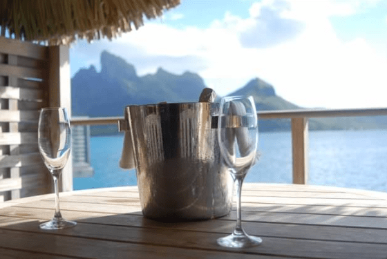 Champagne in Tahiti