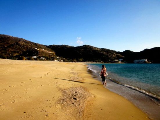 My sister, all alone on Ios in November