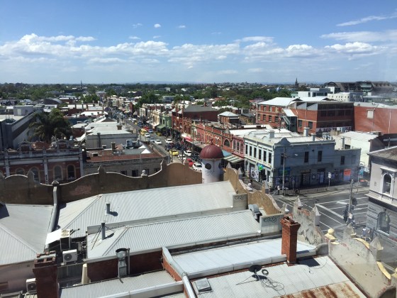 View of Fitzroy from roof of Naked for Satan