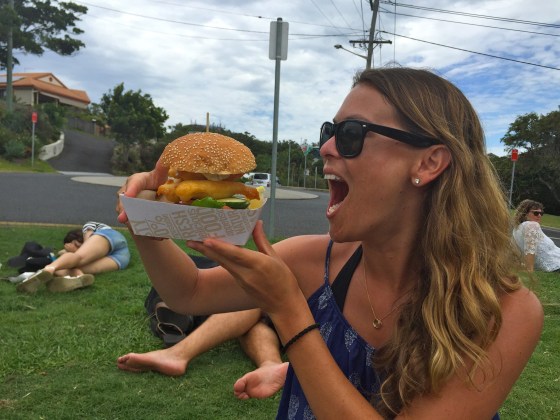The fish burger at The Top Shop