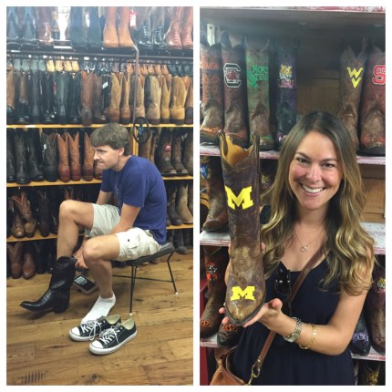 Had too much fun at Allens Boots. They even had U of M ones!